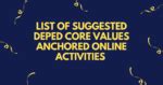 List of Suggested DepEd Core Values Anchored .